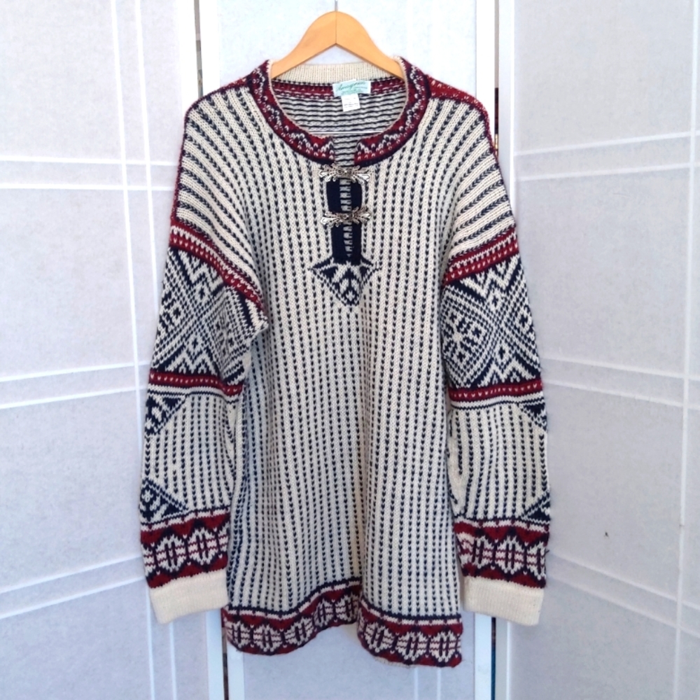 Amazonias hand knitted alpaca tunic sweater
